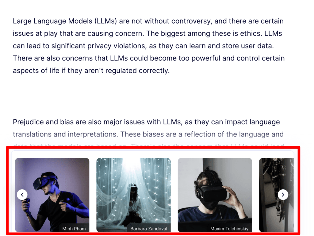 Cohesive는 Unsplash에서 사진을 가져올 수도 있습니다.