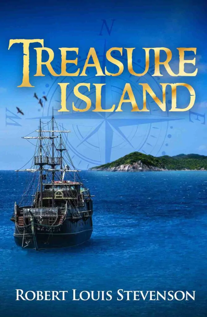Robert Louis Stevenson의 Treasure Island 책 표지